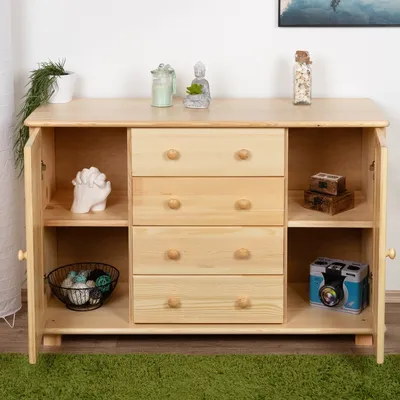 Produktbild von Kommode Massivholz 038 - Abmessung 78 x 118 x 42 cm (H x B x T)
