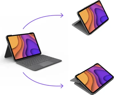 Immagine prodotto di Logitech Folio Touch AZERTY Französisch Grau Smart Connector (920-009958)