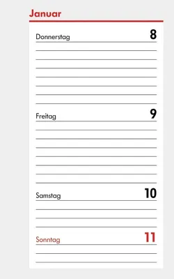 BSB Ersatzkalendarium 2026 A5 - Wochenkalender 1 Woche/2 Seiten Für Planer