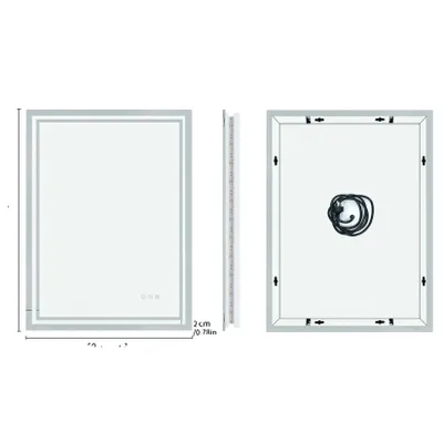Immagine prodotto di Specchio da bagno a LED, comando a sensore tattile, funzione antiappannamento, 19,7x27,5 cm