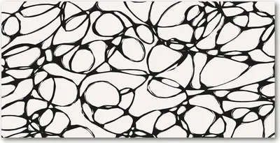 Produktbild von Tulup Glas-Bild -140x70- Wandkunst Dekorative Wand für Küche & Wohnzimmer - Sonstige - Chaotische Kreise - Schwarzweiß
