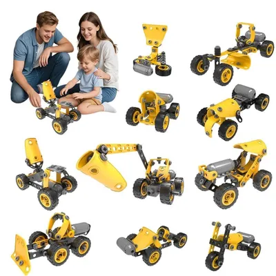 Produktbild von 112tlg Kreative STEM Bausteine 10-in-1 DIY Konstruktionsspielzeug für Kinder ab3