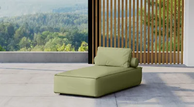 Produktbild von Chaiselongue Sezlong Polsterliege SUMMER wetterfester Stoff NXL Lima
