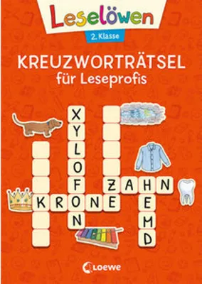 Image de Leselöwen Kreuzworträtsel für Leseprofis - 2. Klasse (Rotorange)