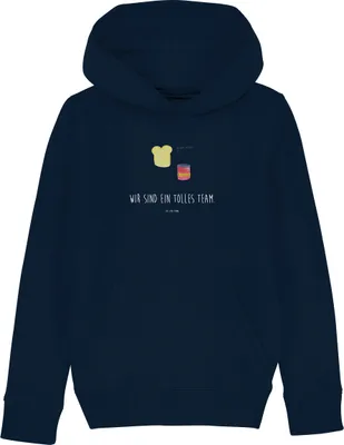 Produktbild von Mr. & Mrs. Panda Kinderpullover Toast Marmelade 9-11 Jahre (134/146) - French Navy - Geschenk, Dreamteam, Süß, Sweatshirt, Sweater, Brot, Lustige Sprüche, Hoodie, Hoody