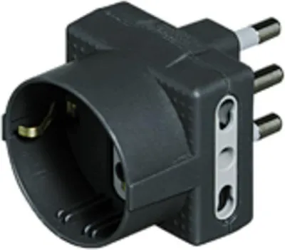 Produktbild von bticino S3611G Netzstecker-Adapter Typ L (IT) Typ L (IT) Typ F Anthrazit