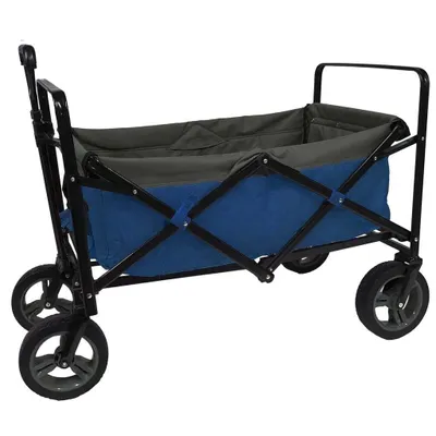 Produktbild von Outdoor Bollerwagen Blau/grau, Blau, Polyester, Stahl, 80 kg, 520 mm, 228 mm