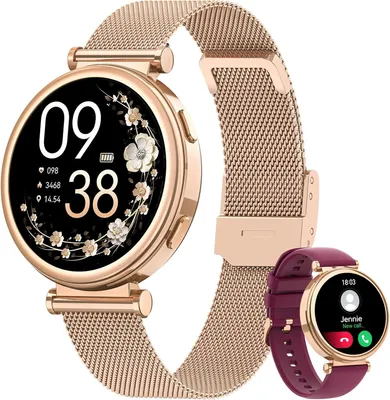 Produktbild von Smartwatch Damen 1,27" HD Touchscreen, Telefonfunktion, 120+ Sportmodi, IP68, Menstruationszyklus, SpO2, Herzfrequenz, Schrittzähler, Fitness Tracker