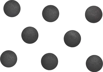 Produktbild von MAUL Magnet MAULsolid rund 8 Stück 0,3 kg Kunststoff Ferrit bruchsicher Ø 2 x 0.75 cm schwarz