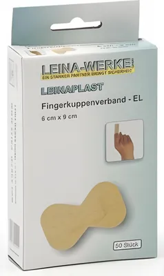 Produktbild von LEINAPLAST Fingerkuppenverband 40 x 70 mm elastisch hautfarbe 50 Stück