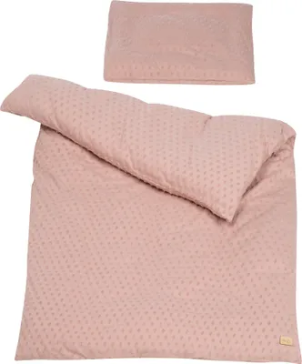 Produktbild von roba‘s organic 2-teilige Bettwäsche 'Lil Planet' rosa/mauve, 100x135cm, Jersey GOTS