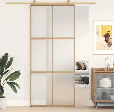 Produktbild von Drzwi przesuwne Golden 90x205 cm Matowe szkło ESG i aluminium