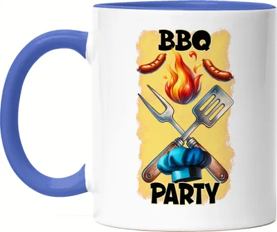 Produktbild von BBQ Party Grillen Grillmeister lustiges Grill Spruch Tasse Blau