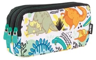 Image de Trousse à crayons Dinos MILAN à 3 compartiments