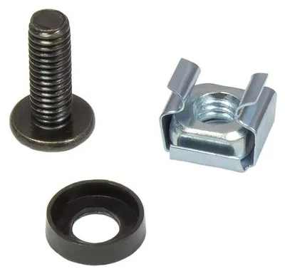 Obrázok produktu pre Montážna sada M6 s 20 skrutkami 20 mm, čierna, sada pre sieťové skrine