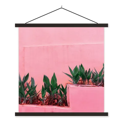 Produktbild von MuchoWow® Textilposter Pflanzen - Sommer - Farbe 90x90 cm mit schwarzem Rahmen - Magnetisches