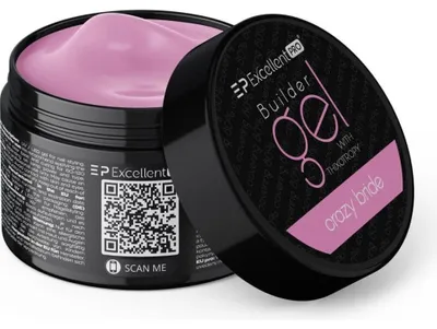 Image de Excellent Pro | Gel de construction - Apprêt embellissant Pour les vernis hybrides - Builder Gel - Thixotropy Crazy Bride - Auto-lissant