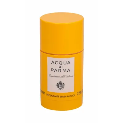 A yellow deodorant stick with a white label.