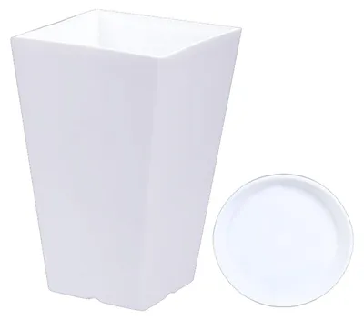 Immagine prodotto di Vaso quadrato per piante da esterno, con decorazioni in resina