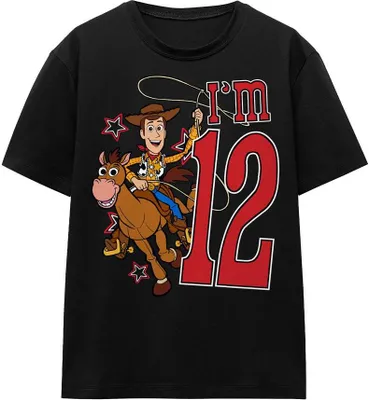 Produktbild von Toy Story - "I'm 12" T-Shirt für Herren/Damen Uni - Geburtstag TV17138 (L) (Schwarz)