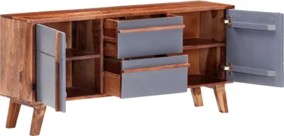 Obrázek produktu pro vidaXL Příborník šedý 120x30x55 cm Masivní dřevo