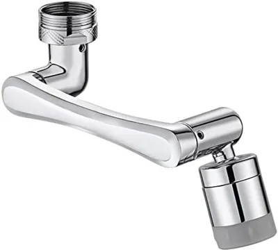 Produktbild von PolkaHome® Wasserstrahlregler, 1440° drehbarer Aufsatz für Wasserhahn, Luftsprudler mit 2 Sprühfunktionen, multifunktionaler