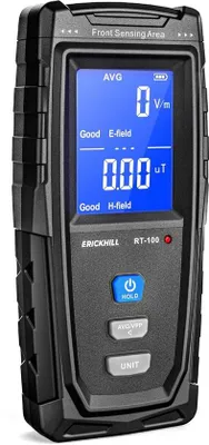 Obrázok produktu pre Detektory elektromagnetického žiarenia – nabíjateľný ručný detektor pre domácnosť, kanceláriu a vonkajšie použitie