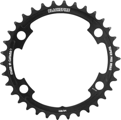 Produktbild von Blackspire Kettenblatt Rennrad Super Pro LK 110 mm 34 Zähne schwarz 4-Loch