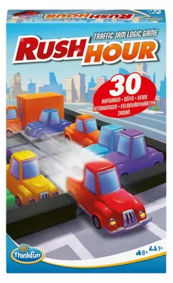 Image de ThinkFun - 76642 - Jeu à emporter Rush Hour - Le célèbre jeu de logique en format compact comme jeu de voyage pour enfants et adultes à partir de 8 ans