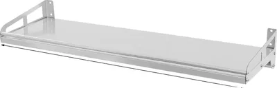 Immagine prodotto di Mensola a muro, materiale in acciaio inox, design salvaspazio, argento