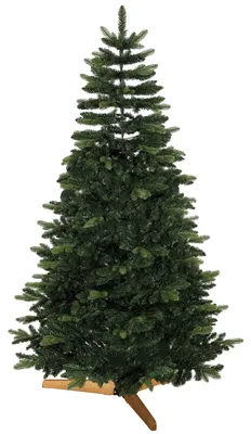 Produktbild von HOMCOM Weihnachtsbaum 180 cm, Edeltanne mit Holzständer, Klappäste