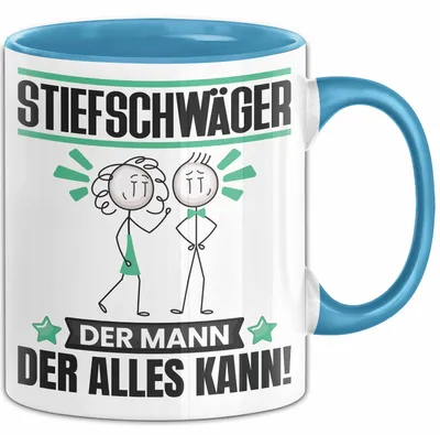 Produktbild von Stiefschwäger Tasse Geschenk für Stiefschwäger Der Mann Der Alles Kann Geschenkidee zum Geburtstag (Blau)