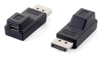 Produktbild von Equip DisplayPort auf Mini DisplayPort M/F Adapter, DisplayPort, Mini DisplayPort, Schwarz