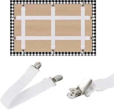 Produktbild von Elastische Tafelkleedklemmen 5er Pack weiß verstellbar