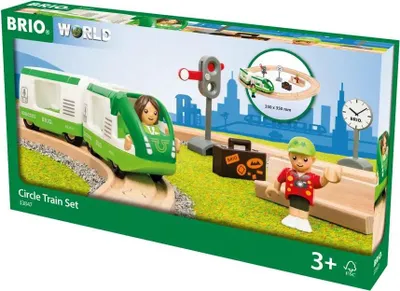 Obrázok produktu pre BRIO Circle Train Set, Model železnice a vlaku, Chlapec, Plast, Drevo, 16 kusov, 0,3 rok / roky, Viacfarebný
