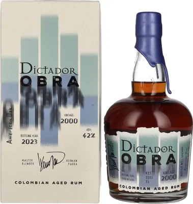 Produktbild von Dictador OBRA VINTAGE 23 Years Old AMERICAN OAK CASK Rum 2000 42% Vol. 0,7l in Geschenkbox