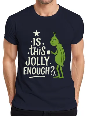 Obrázok produktu pre JE TO DOSŤ ŽIARLIVÉ Grinch Vianoce vtipné sarkastické výroky Pánske tričko, námorná farba, 3XL