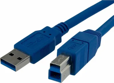 Image de Câble USB A vers USB B Startech USB3SAB1M bleu