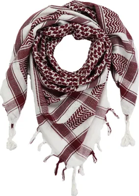 Produktbild von Kefiah - weiß - rot-bordeaux - Shemagh - Arafat-Schal