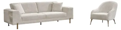 Produktbild von Wohnzimmer-Set 2tlg. 3-Sitzer-Sofa mit Sessel, modernes Design Stoffsofas