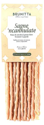 Produktbild von Brunitta Sagne Ncannulate – Hartweizenpasta – Hergestellt in Italien – Langsam getrocknet – 6 x 400 g