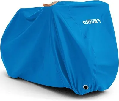 Produktbild von Famanu Abdeckplane für 2-3 Fahrräder - Fahrradschutz aus 210T Oxford-Gewebe - Schutzhülle mit Tasche - 200x105x110cm - Blau