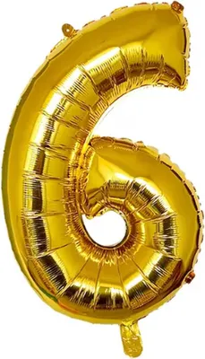 Produktbild von Jumada's - Festlich - Gold - Zahlenballon - 70 cm - Folie - 6