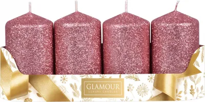 Immagine prodotto di Nohel Garden Candela dell'Avvento glitterata d5x8cm 4pz