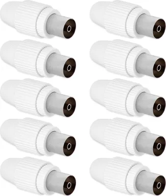 Produktbild von 10x Koaxialbuchse TV Antennenbuchse Adapter Kupplung Buchse Verbinder Antennenkabel Schraubbar