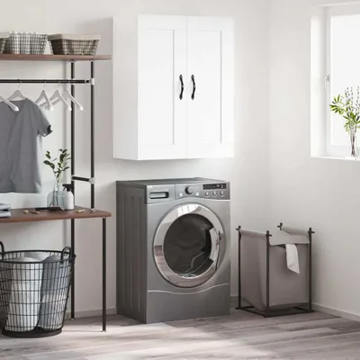 Obrázek produktu pro vidaXL Nástěnná skříňka bílá 69,5x34x90 cm Dřevěný materiál