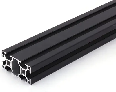 Produktbild von Länge 2000mm - Aluminiumprofil schwarz 30x60L B-Typ Nut 8 (leicht). Aluminium Profil 30x60 Alu Profil 30 x 60 Montage- Systemprofil