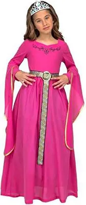 Immagine prodotto di Mamma Principessa Medievale Ragazze Personalizzato Rosa 10-12 Anni Rosa 10-12 Anni