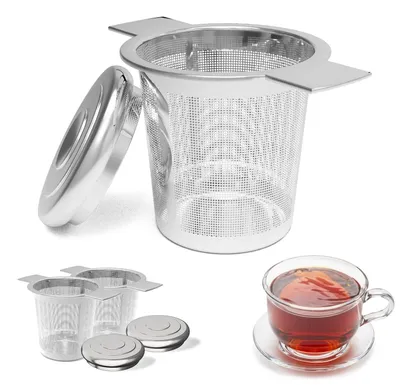 2er-Pack Teesiebe aus Edelstahl 304, feinmaschig, für Tassen