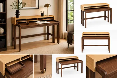 Produktbild von Lambert Modesto Sekretär Schreibtisch Walnussfurnier, Letzte Chance auf einen echten Designklassiker!